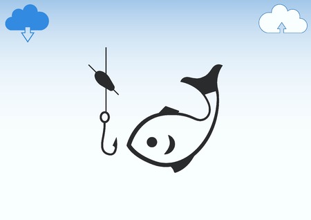 Fishing icon. Vector illustration.のイラスト素材