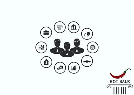 Business strategy icon, business concept icon, vector illustration.のイラスト素材