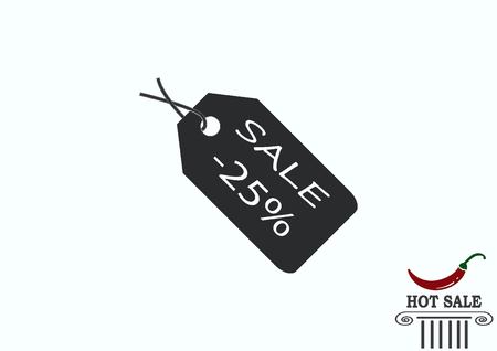 SALE tag icon, vector illustration. Flat design styleのイラスト素材