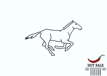 Horse icon. vector illustration.のイラスト素材