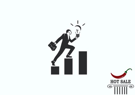 Business strategy icon, business concept icon, vector illustration.のイラスト素材