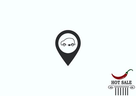 refueling electric car charging battery hybrids iconのイラスト素材