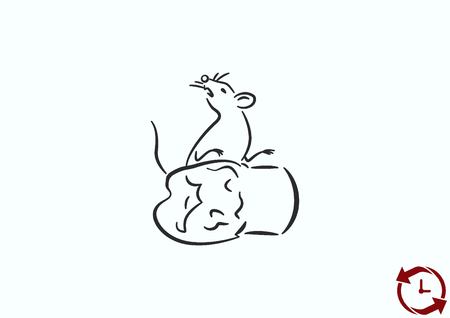 Rat icon. Mouse, harmful rodents icon.のイラスト素材