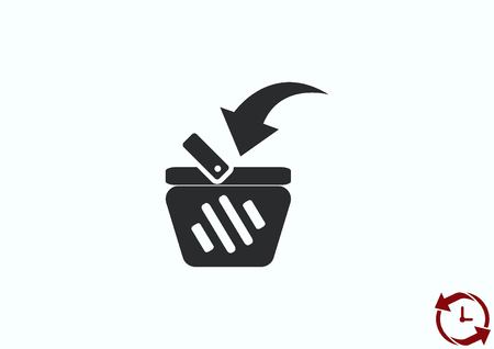 Shopping trolley, cart icon, On line sale iconのイラスト素材