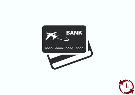 Corporate card icon, credit card icon, vector illustration. Flat design styleのイラスト素材