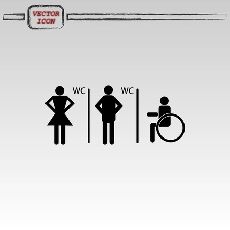 Symbols inlet to the toilet  iconのイラスト素材