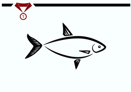 Fish icon. Vector illustration.のイラスト素材