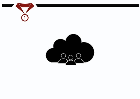 Cloud storage, icon  vector illustrationのイラスト素材