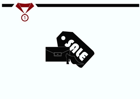 SALE tag icon, vector illustration. Flat design styleのイラスト素材