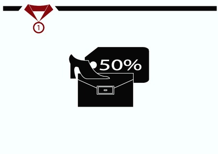SALE tag icon, vector illustration. Flat design styleのイラスト素材