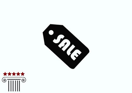 SALE tag icon, vector illustration. Flat design styleのイラスト素材