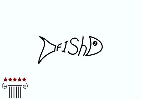 Fish icon. Vector illustration.のイラスト素材