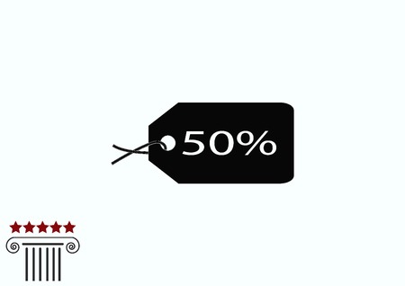 SALE tag icon, vector illustration. Flat design styleのイラスト素材
