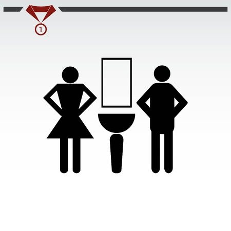 Symbols inlet to the toilet  iconのイラスト素材