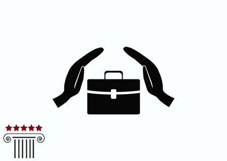 Portfolio, Leather briefcase icon.のイラスト素材