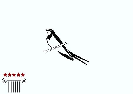 Bird icon. swallow swift vector illustration.のイラスト素材