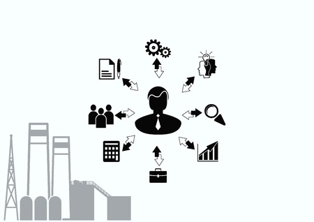 Business strategy icon, business concept icon, vector illustration.のイラスト素材