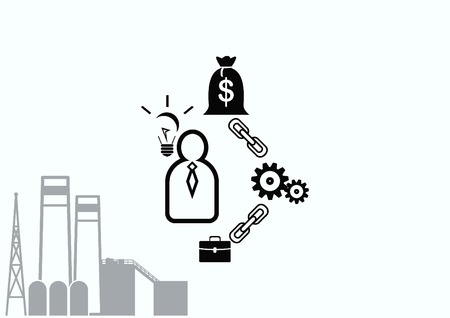 Business strategy icon, business concept icon, vector illustration.のイラスト素材
