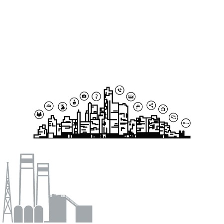 Smart sity icon. Collection modern trend concept.  vector illustration symbolのイラスト素材