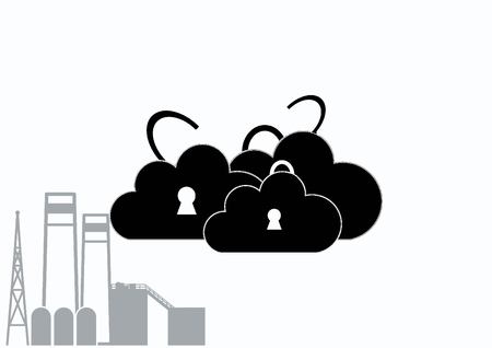 Cloud storage, icon  vector illustrationのイラスト素材