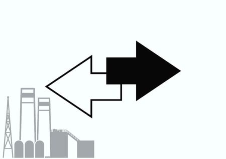 Arrow indicates the direction iconのイラスト素材