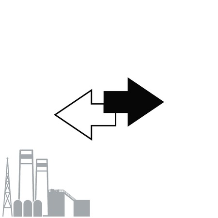 Arrow indicates the direction iconのイラスト素材