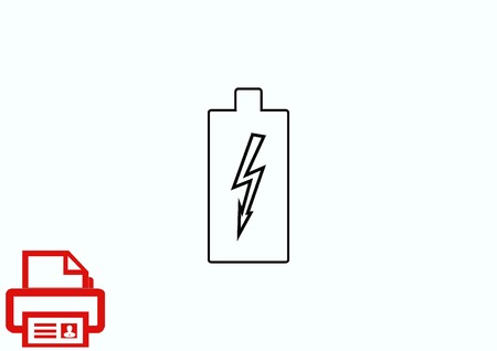 Battery, charging iconのイラスト素材