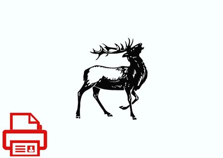 Deer icon, vector illustration.のイラスト素材