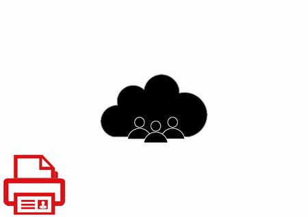 Cloud storage, icon  vector illustrationのイラスト素材