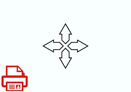 Arrow indicates the direction iconのイラスト素材