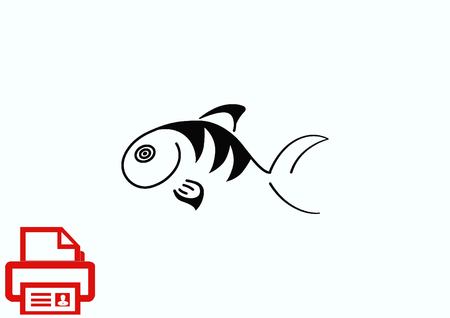 Fish icon. Vector illustration.のイラスト素材