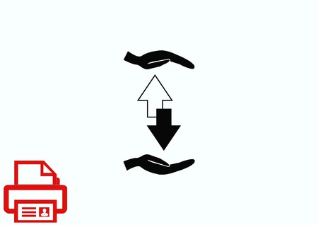 Arrow indicates the direction iconのイラスト素材