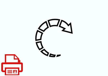 Arrow indicates the direction iconのイラスト素材