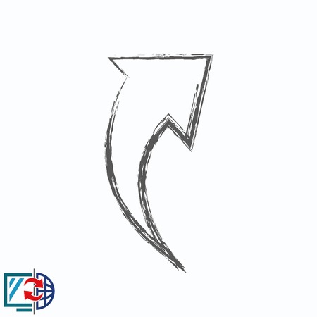Arrow indicates the direction iconのイラスト素材