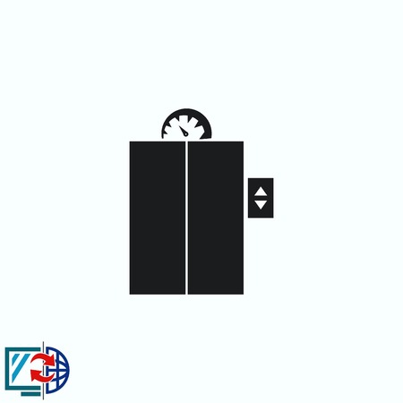 Elevator icon, Lift or elevator symbol, vector illustration.のイラスト素材