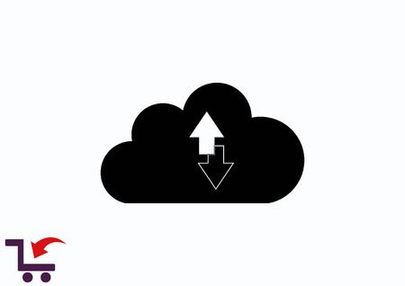 Cloud storage, icon  vector illustrationのイラスト素材