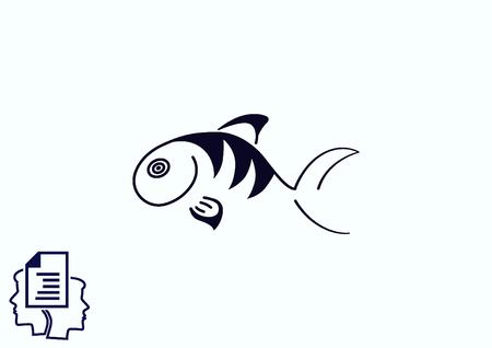 Fish icon. Vector illustration.のイラスト素材