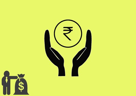 Indian Rupee banking iconのイラスト素材