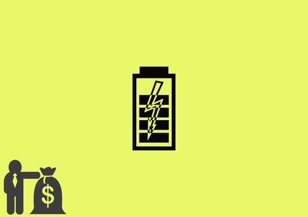 Battery, charging iconのイラスト素材
