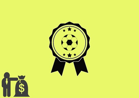 Football isolated on a white iconのイラスト素材