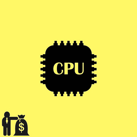 Circuit board, technology icon, vector illustration. Flat design styleのイラスト素材