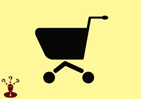 Shopping trolley, cart icon, On line sale iconのイラスト素材