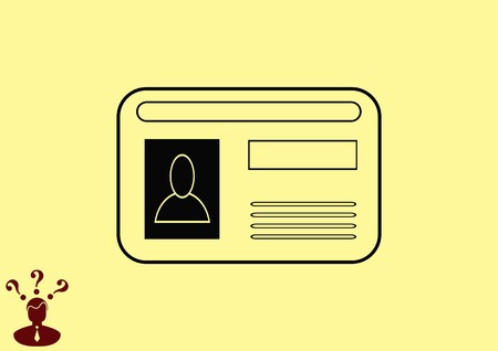 Document determining identity icon.のイラスト素材