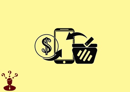 On line sale iconのイラスト素材