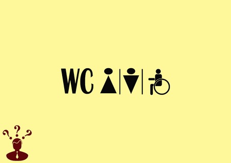 Symbols inlet to the toilet  iconのイラスト素材