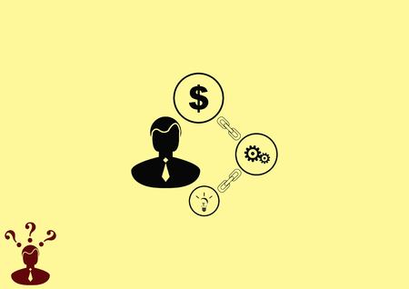 Business strategy icon, business concept icon, vector illustration.のイラスト素材