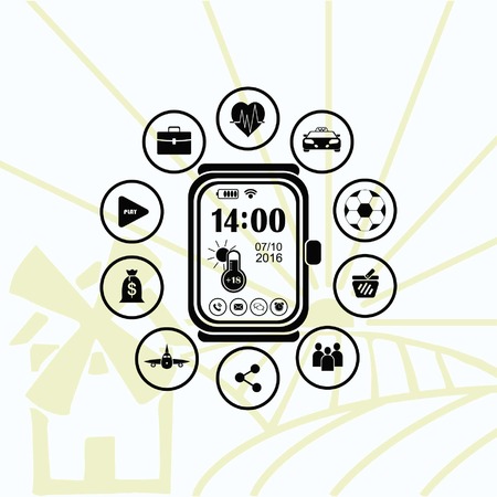 Clock iconのイラスト素材