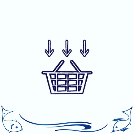 Shopping trolley, cart iconのイラスト素材
