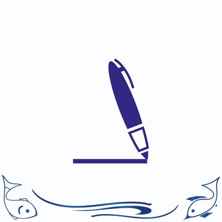 Pen writing icon.のイラスト素材