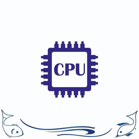 Circuit board, technology icon, vector illustration. Flat design styleのイラスト素材